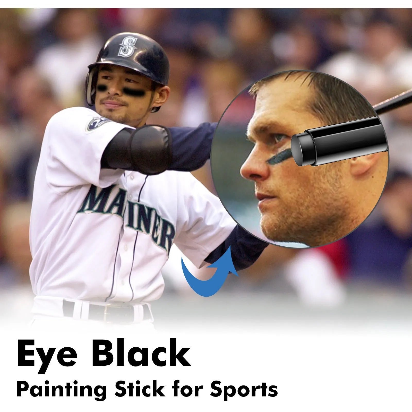15g sports eye black paint stick for baseball athletes with compact packaging