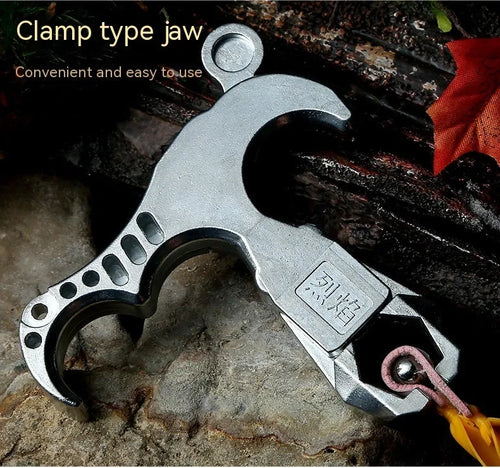 Zinc alloy archery release aid with two-axis harpoon clip mechanism for controlled bow string release