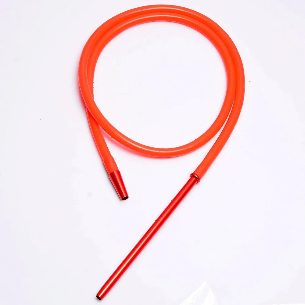 Silicone hookah hose with aluminium fittings in choice of six colours