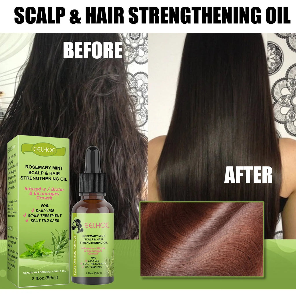 59ml bottle of rosemary mint hair growth fluid for scalp treatment and massage.