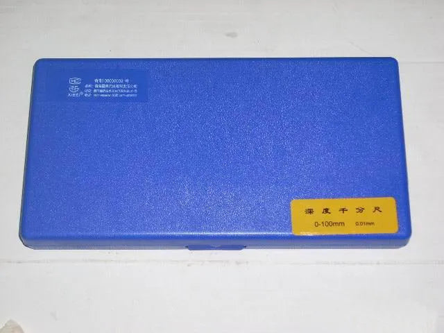 Depth micrometer measuring instrument with 0-100mm range and 0.01μm resolution