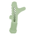 TPR dental tree branch dog chew toy for small dogs in blue, green, and pink colours