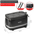 Black waterproof PU leather bicycle equipment bag with 12 litre capacity for car transport