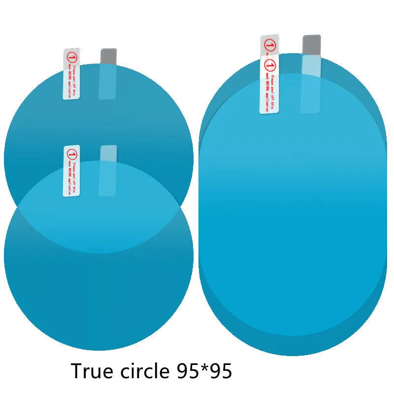 Car rearview mirror rainproof film nano anti-fog sky blue 95mm high strength adhesive