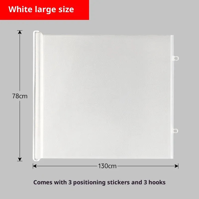 Automatic telescopic pet fence anti-jump partition gate in white large size 130x78cm