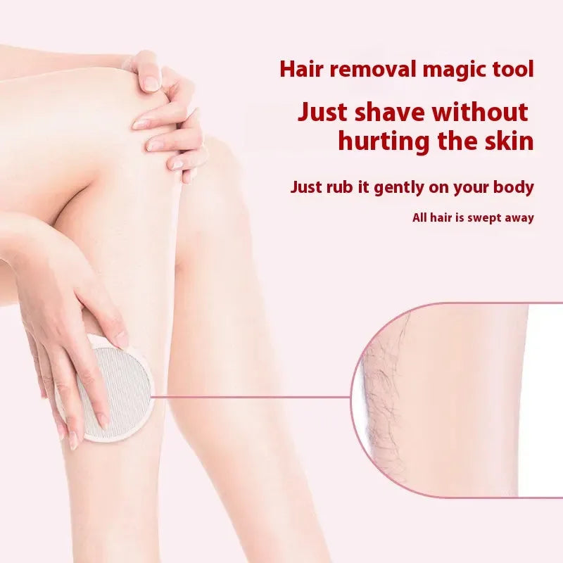 Nano glass epilator and foot grinder 2-in-1 plastic body hair removal device.
