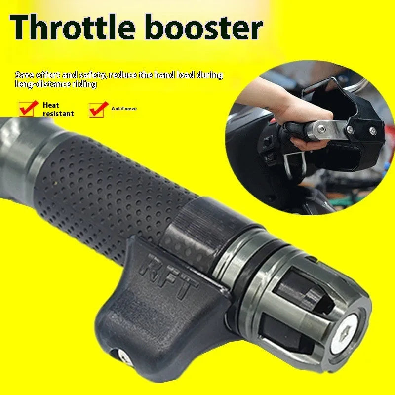 Electric motorcycle cruise control throttle clip in aluminium alloy and PC with screw-fixed design