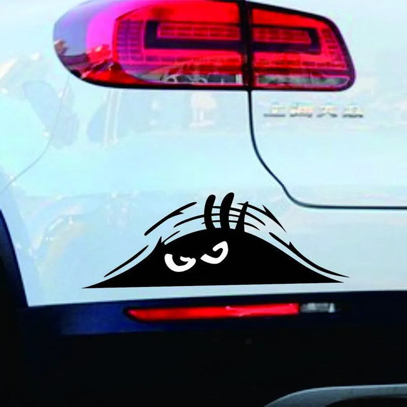 Sand Dune Monster reflective car sticker, 19x7cm PET self-adhesive body decal in black Type A or Type B