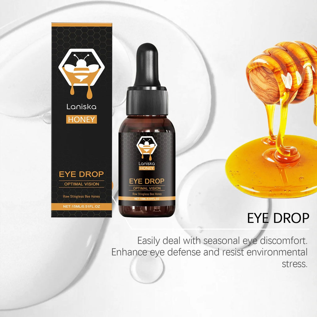 15ml bottle of Deep Fluid Honey Eye Drops for relieving dry, fatigued eyes.