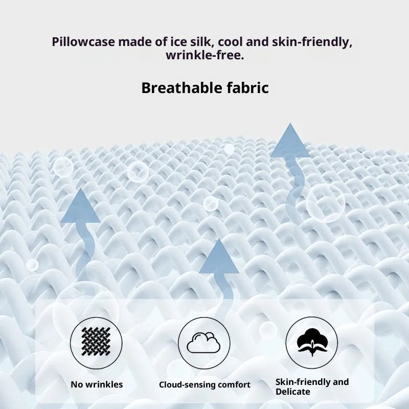 Dedicated Sleep Home slow rebound memory foam contour neck pillow in budding green colour, 62x42x11x13cm