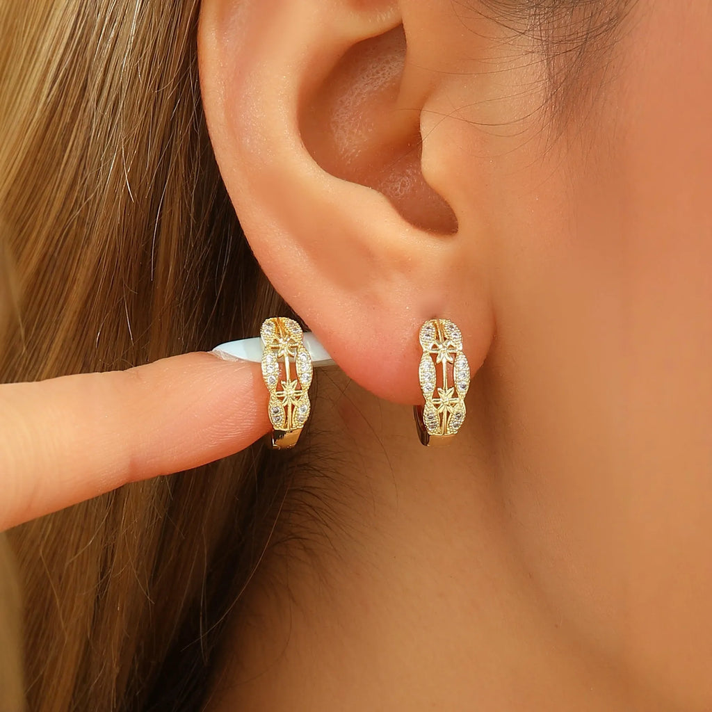 Hollow out drop dangle earrings for women with open cutout design, available in Style1 and Style2