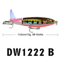 15g floating pencil propeller surface tractor lure 11cm ABS fishing bait in colour DW1222
