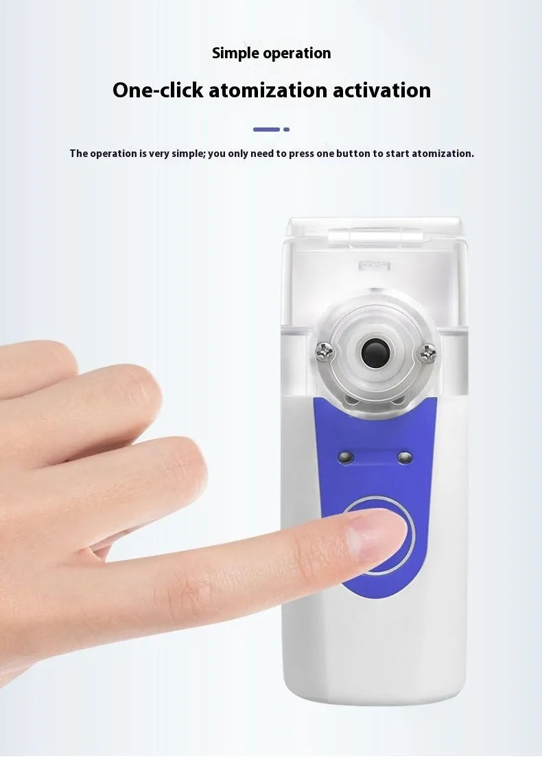 USB handheld plastic nebuliser spray machine with columnar design for household drug atomisation and humidification
