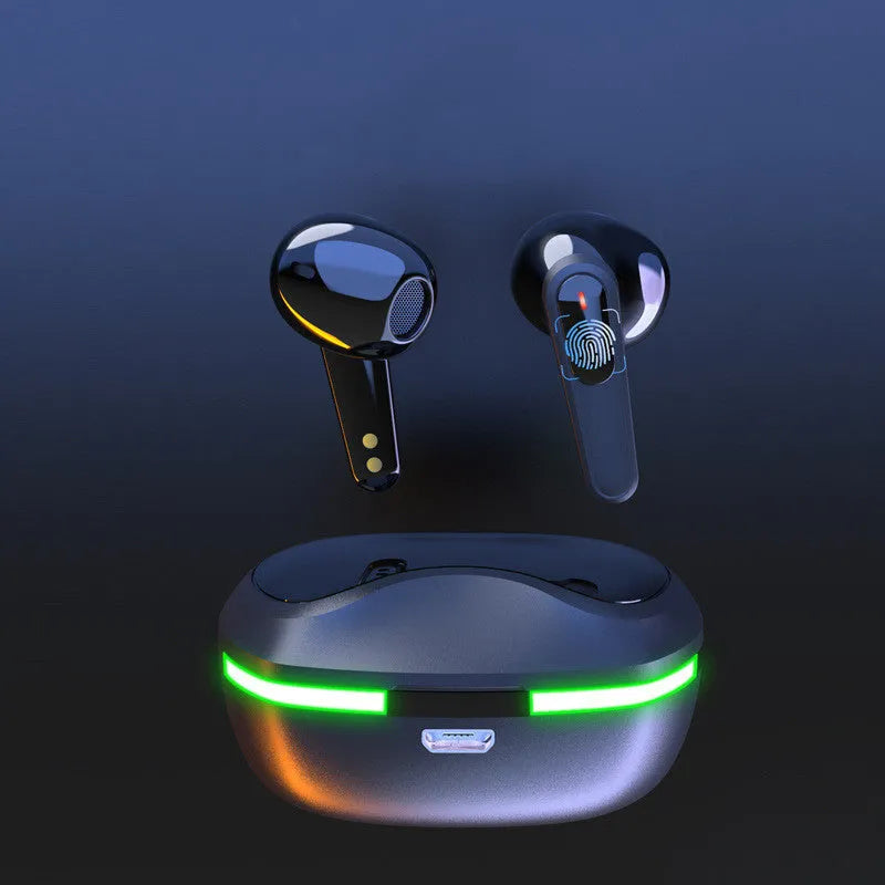 Black matte finish Pro60 Bluetooth wireless headset with half-in-ear design and charging case.