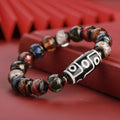 Chinese style coloured glaze bracelet with snake lucky beads in colourful glaze finish
