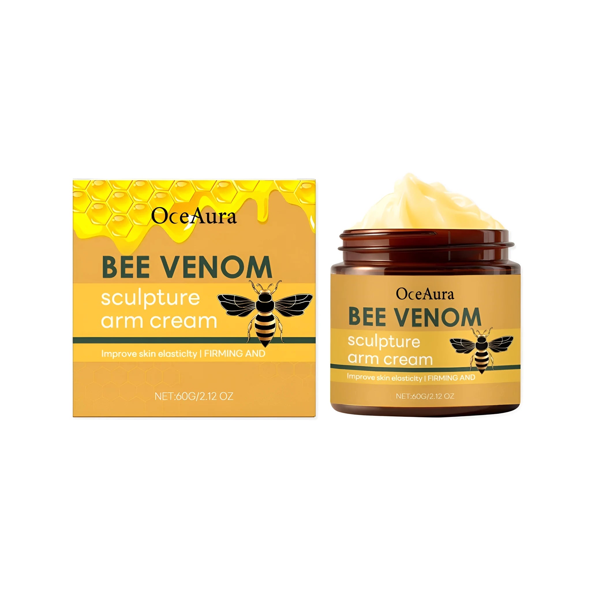 Body firming cream 50g jar with hydrolyzed collagen and bee venom for skin firming