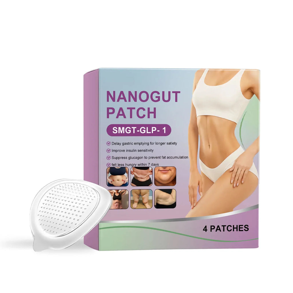 Four 3x3cm nursing adhesive care patches with acetyle hexapeptide-8 and botanical ingredients
