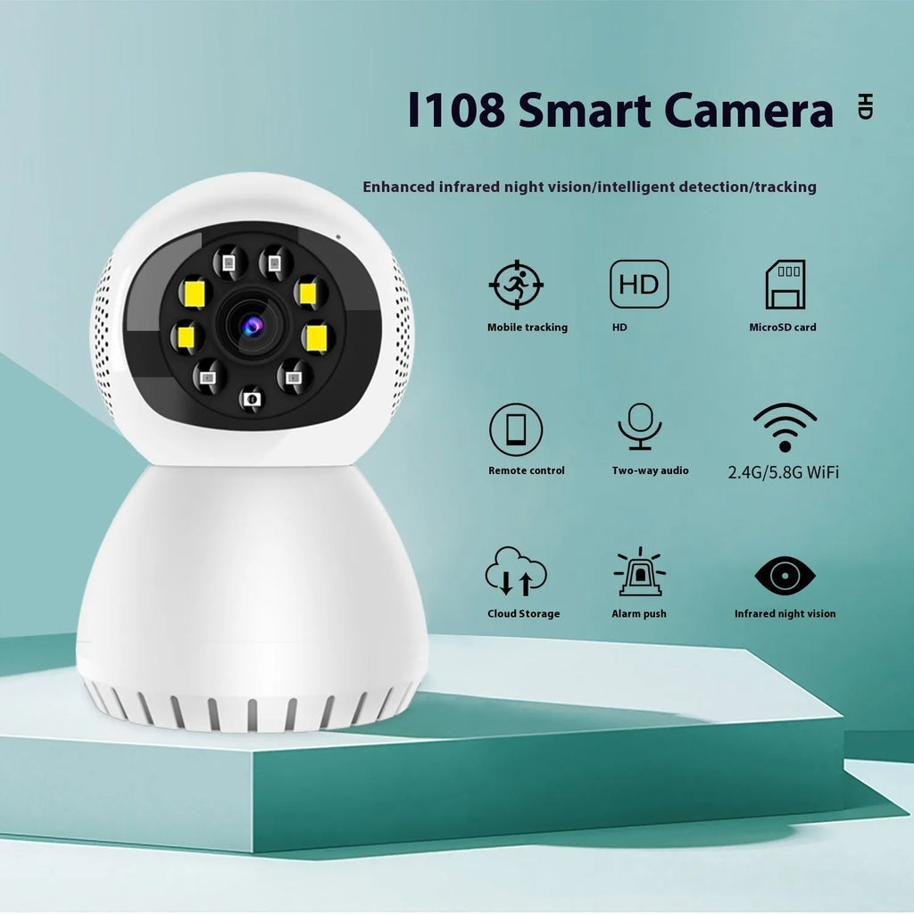 Dual-frequency wireless 1080p HD home security camera with 12mm lens