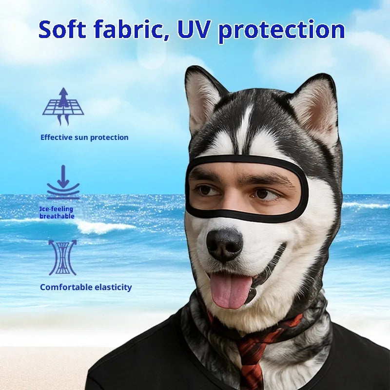 Polyester motorcycle hood head cover for sun and dust protection, available in Ice Silk or Warm style.