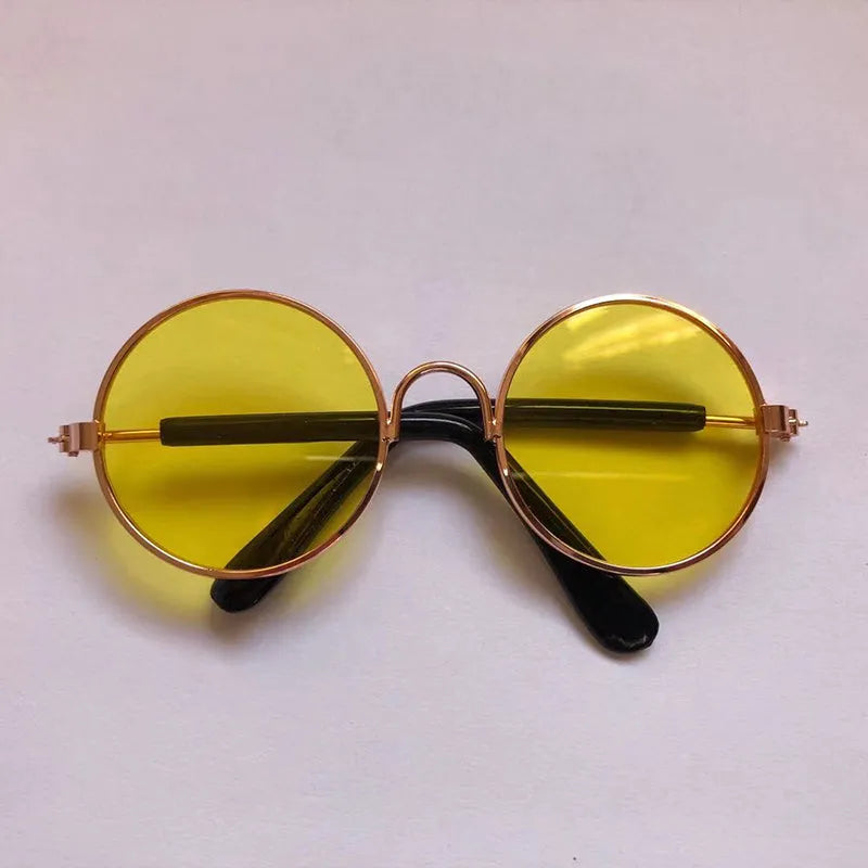 Pet dog sunglasses with lightweight CCB plastic frame, medium size 35cm, extension chain 6.5cm, multiple colour options