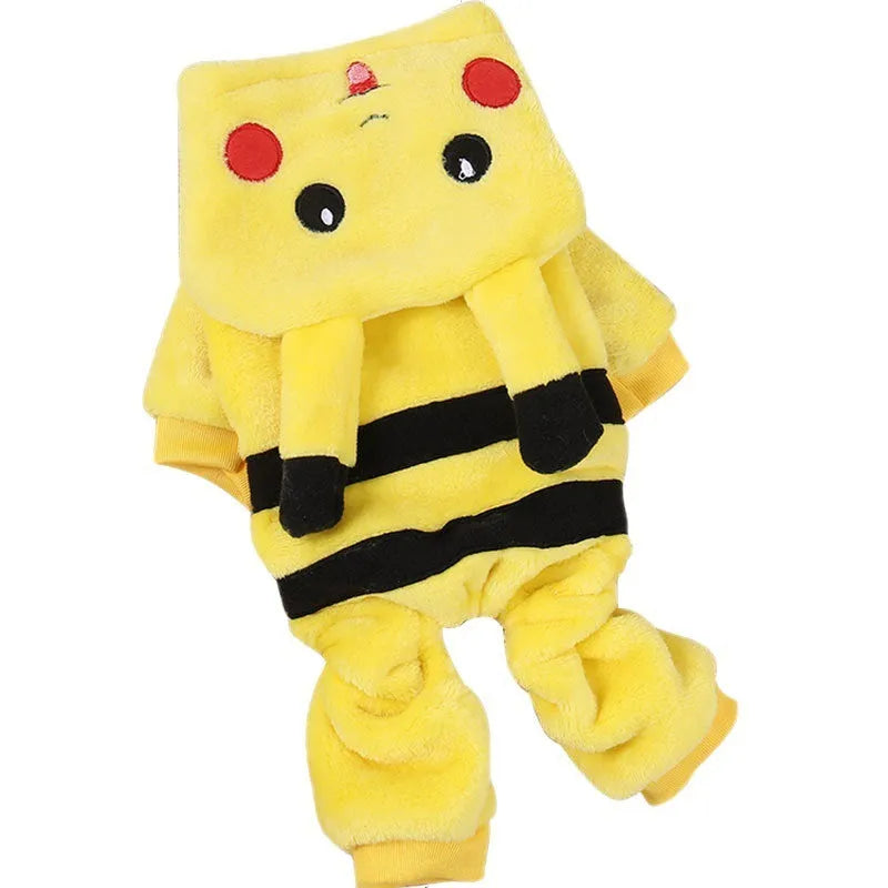Fleece cat coat with cartoon cosplay hoodie design in autumn winter colours