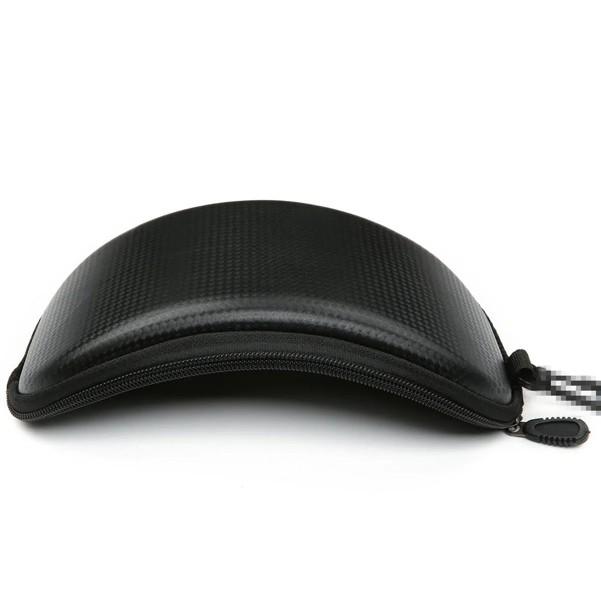 Leather zipper goggle case for outdoor cycling, motorcycling, and skiing in black colour