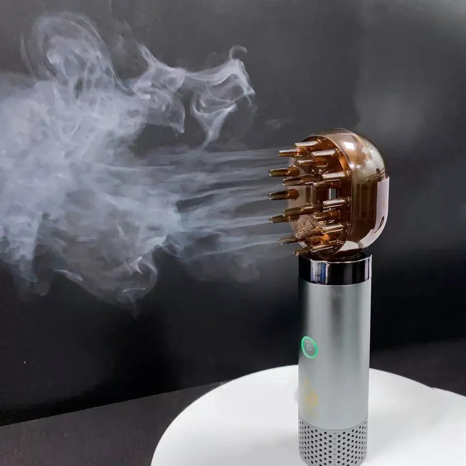 USB rechargeable Middle Eastern comb aromatherapy stove, 14x5x4cm, ABS and metal, in black green silver or pink