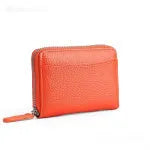Genuine leather coin purse with zip closure in multiple colour options