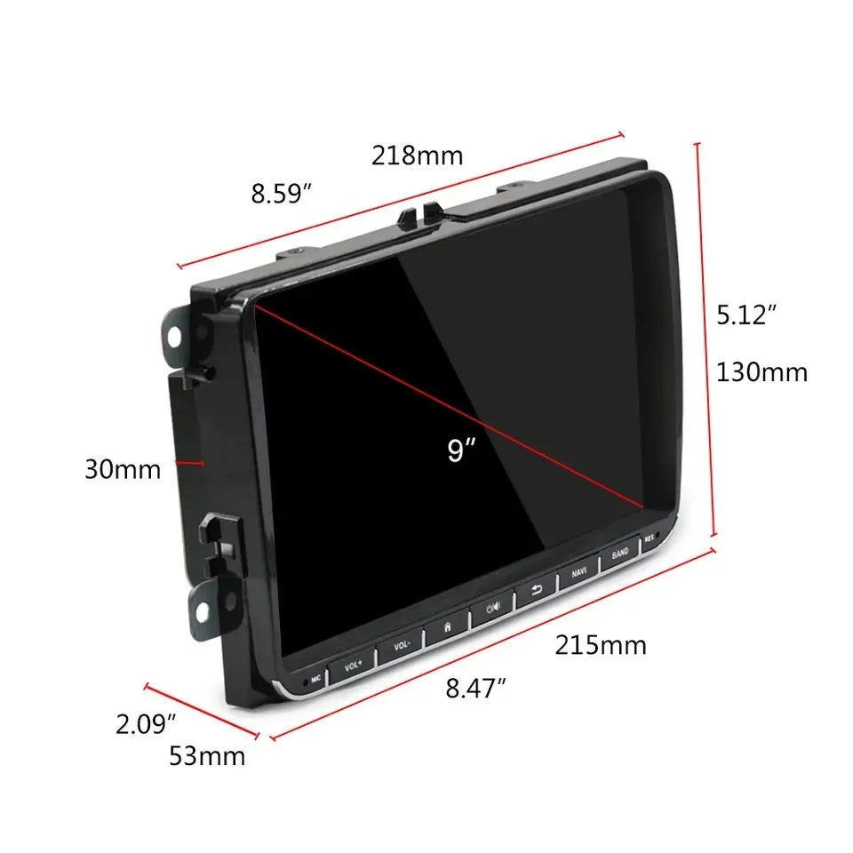 Android 12 2 Din car radio with 7-inch touchscreen for Nissan Qashqai and Juke dashboard