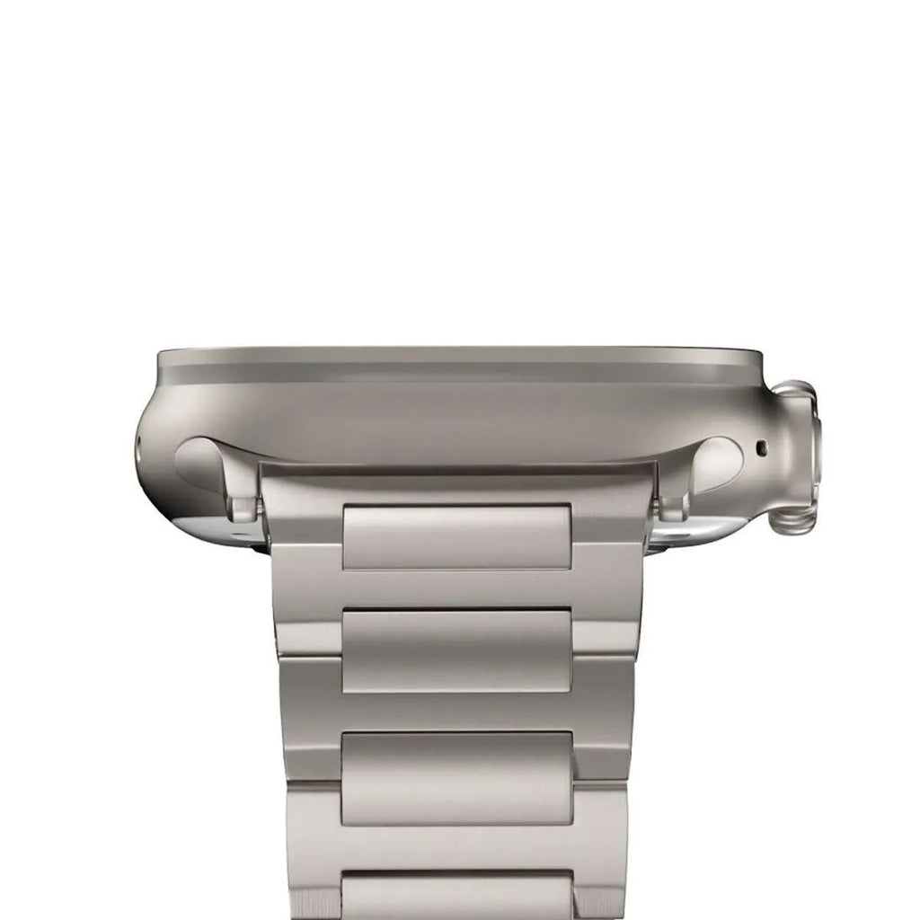 Silver titanium I-shaped watch strap for Apple Watch Ultra 49mm