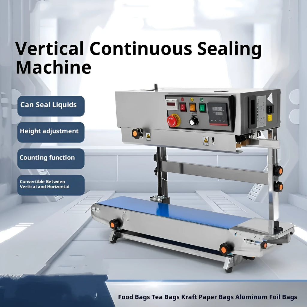 FR-900 vertical automatic continuous sealing machine entry-level paint rack style L820×W385×H310 mm 110V