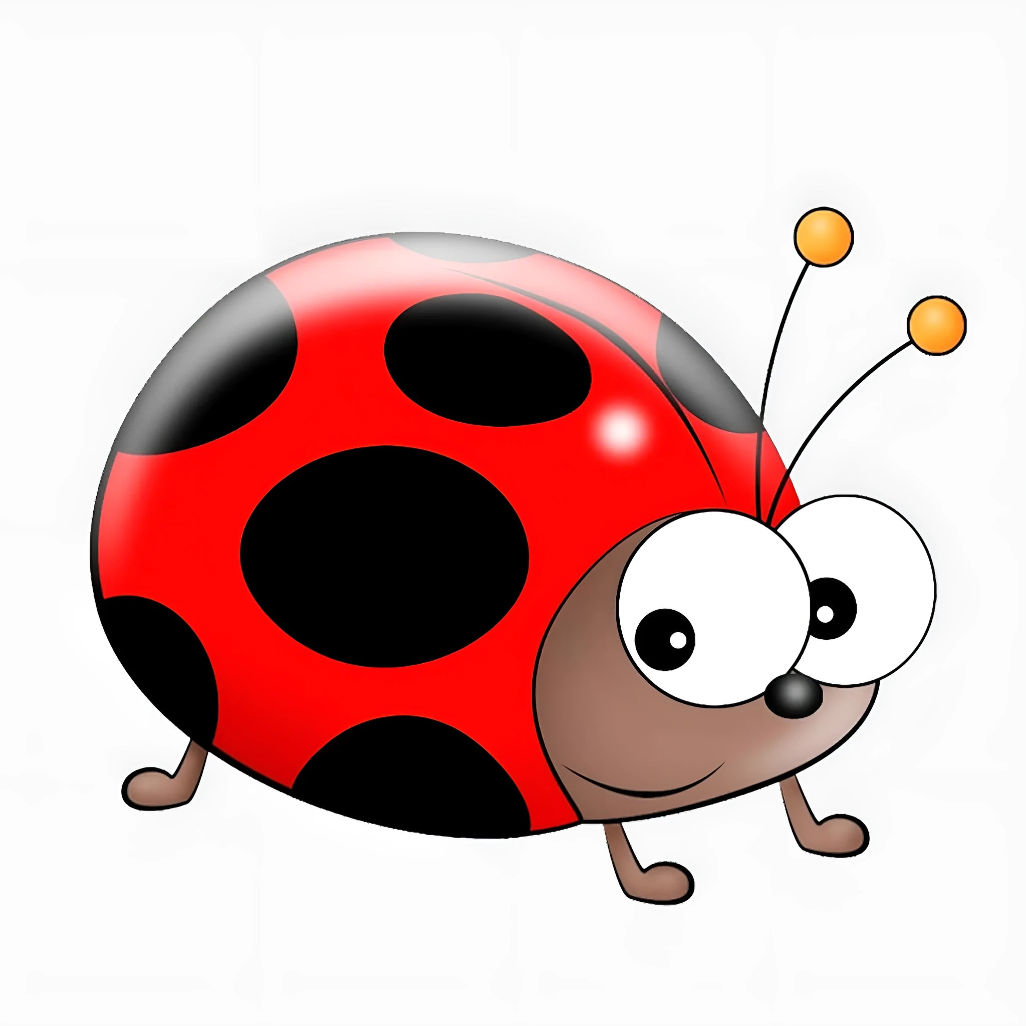 Ladybird insect pattern decorative sticker measuring 14.5cm for car window application