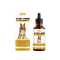 60ml dog herbal oral liquid bottle with pumpkin seed, Echinacea, elderberry, ginger, blackcurrant and milk thistle extracts