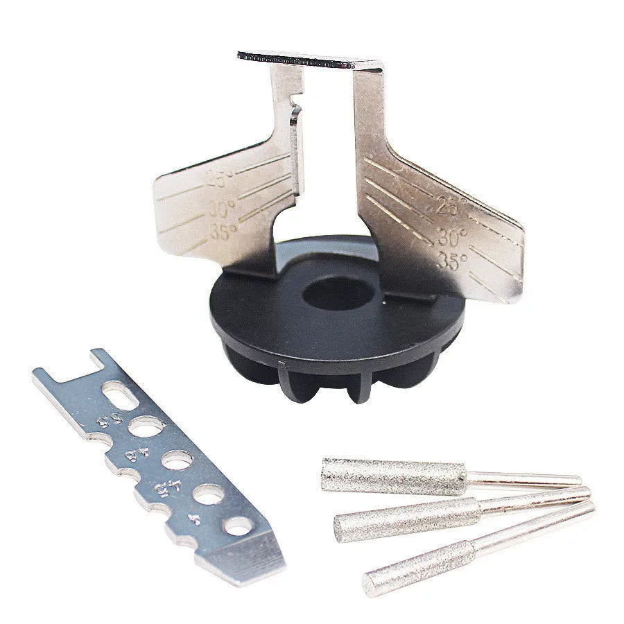 Electric chain grinder saw blade grinding accessories set with 70mm x 50mm grinding wheel