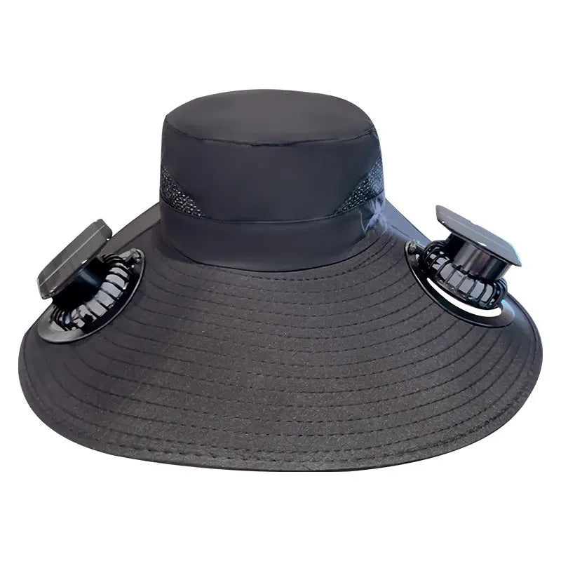 Men's big brim fishing hat in square camouflage khaki with machine embroidery and dome crown