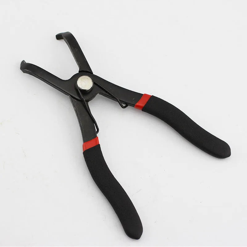 Red interior round nail removal pliers with adjustable 0-26mm opening for door panel fastener extraction