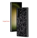 Samsung S25 mobile phone case in forged carbon fibre style with textured pattern