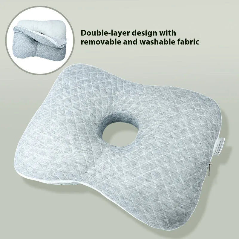 Beauty salon single hole ear pillow in new Chinese style, shown in a grey colour.