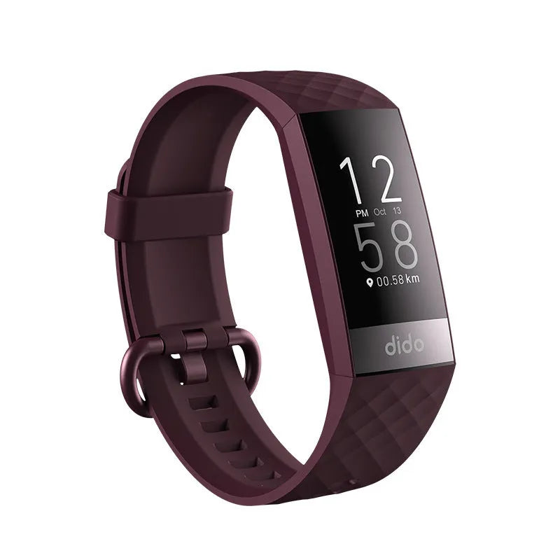Y6 Black smart health bracelet with 1.1-inch screen on a wrist, showing ECG and heart rate data.