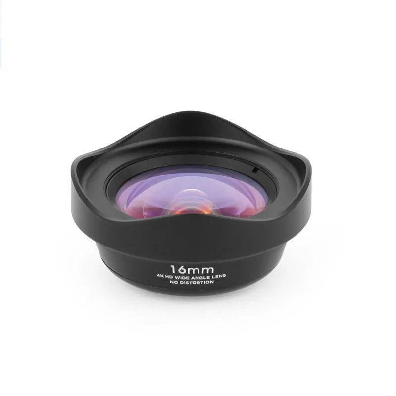 16mm wide angle mobile phone lens with aluminium clip and 0.5X magnification