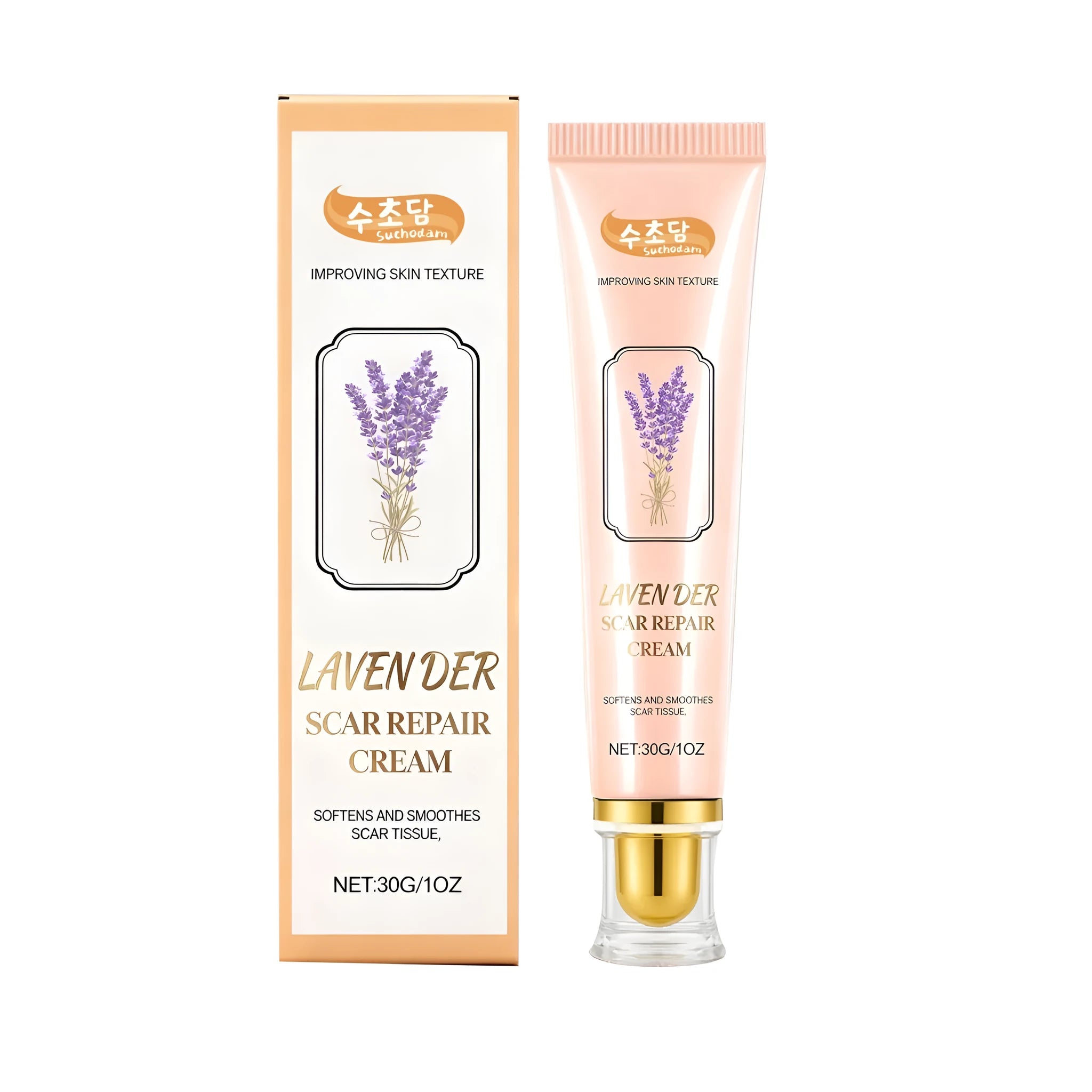 30g tube of Scar Repair Cream with lavender oil and centella asiatica ingredients