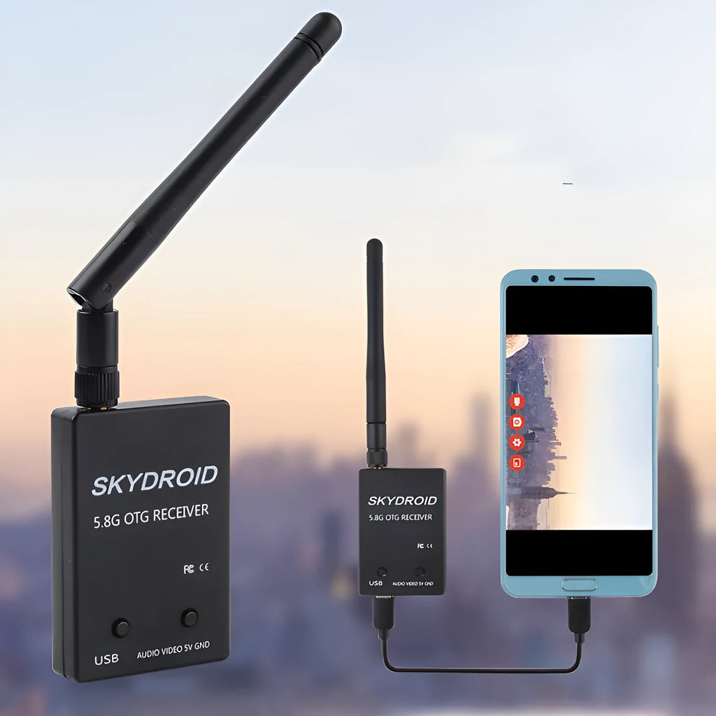 UAV glasses with 5.8G video transmission antenna for mobile phone drone footage reception
