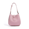 Large capacity commuter soft leather crossbody bag in bucket shape with sewing line details
