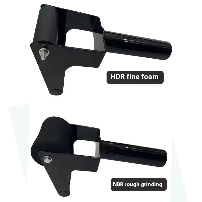 Shin trainer for calf ankle rehabilitation with iron foam construction and buckle for 50mm or 25mm barbell disk