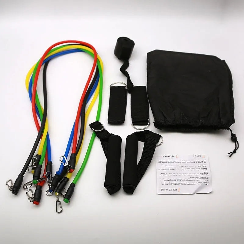 Multi-functional door sports set with pulling rope and ABS hook on a door.