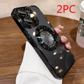 Magnetic electroplated PC phone case for iPhone in cool black with anti-fingerprint finish
