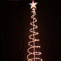 6-foot tall foldable LED spiral Christmas tree light with remote control for indoor and outdoor holiday decoration