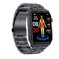 Blood glucose smart watch with ECG, blood pressure, and heart rate monitoring on a 1.91-inch touch screen, black strap
