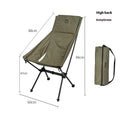 Aluminium alloy foldable moon chair with Oxford cloth seat in outdoor setting