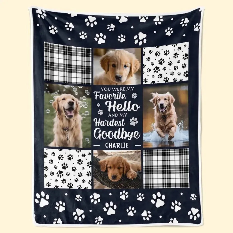 White flannel dog blanket laid flat showing soft texture, with size options for pet beds.